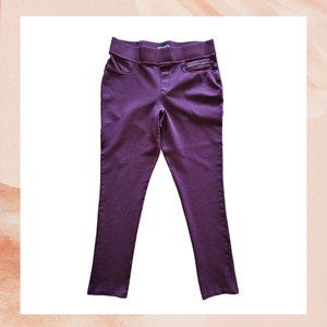 DKNY Maroon Purple Skinny Ankle Jeggings